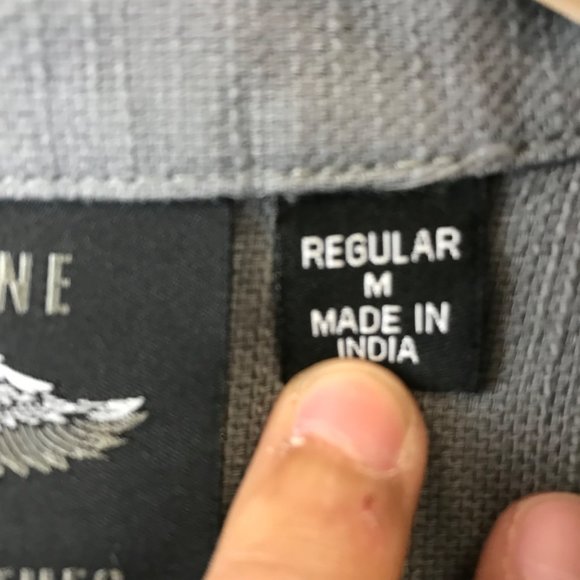 Harley-Davidson Men's Solid Grey Snap On Button woven shirt size M - Picture 4 of 9